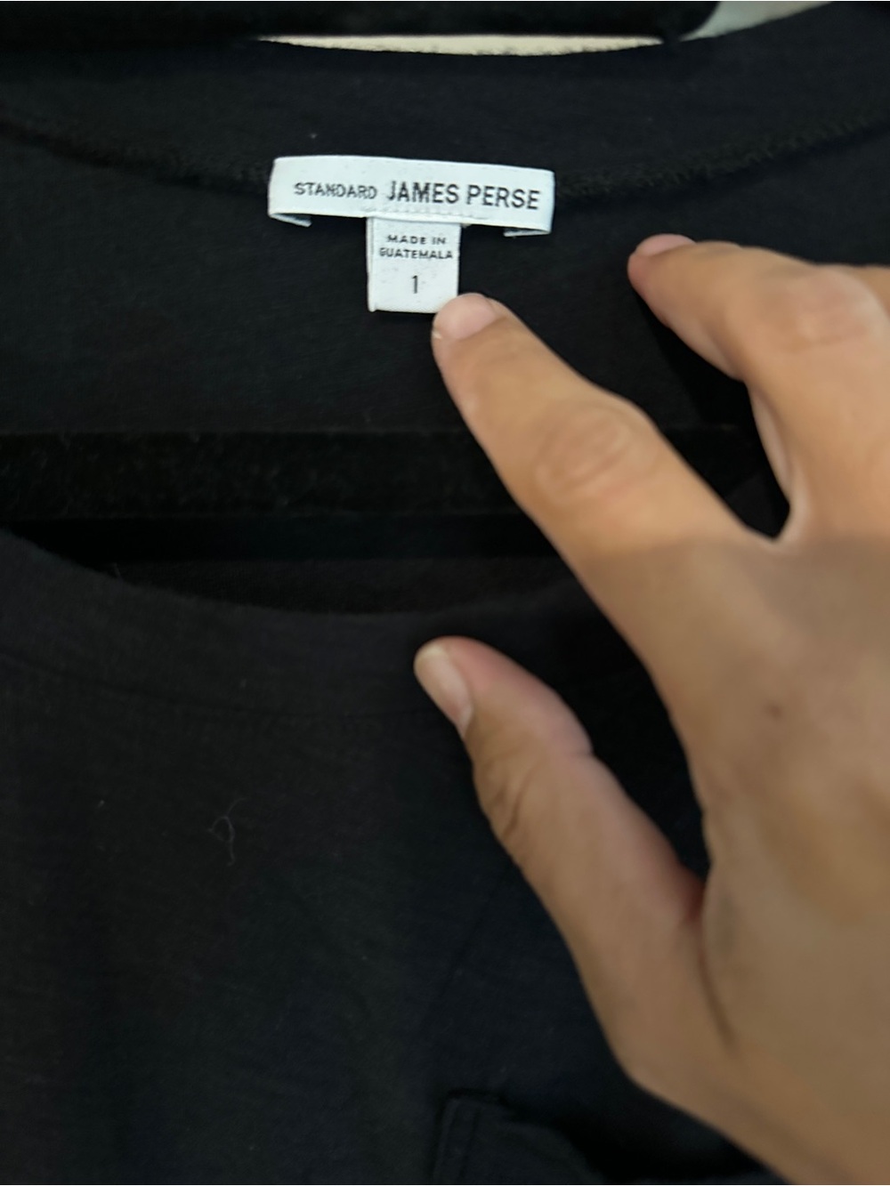 James Perse women’s Black Pocket Crewneck dress